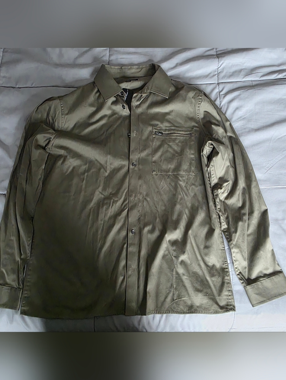 INC International Concepts Men's Olive Utility Shirt Jacket - NWT